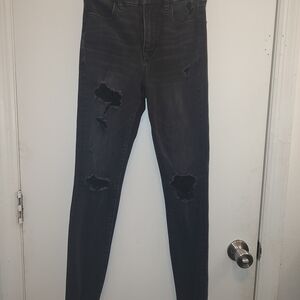 American Eagle Black Distressed Jeans Size 0R